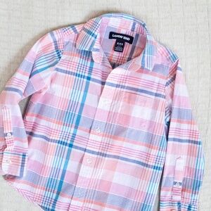Lands' End Boys Button Collard Shirt